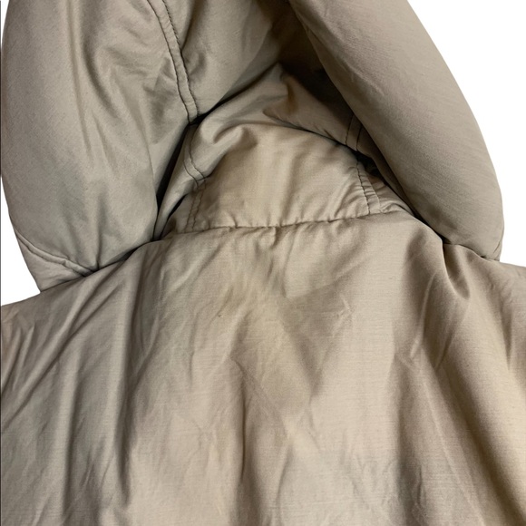 Abercrombie & Fitch Beige Winter Parka Heavy Down Drawstring Coat Size M - Picture 7 of 13